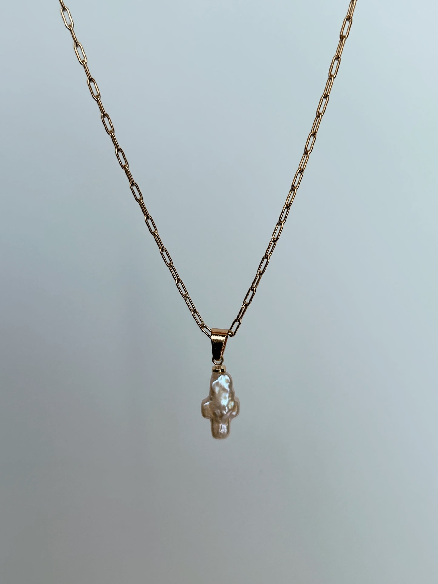 Iridescent Pearl Necklace