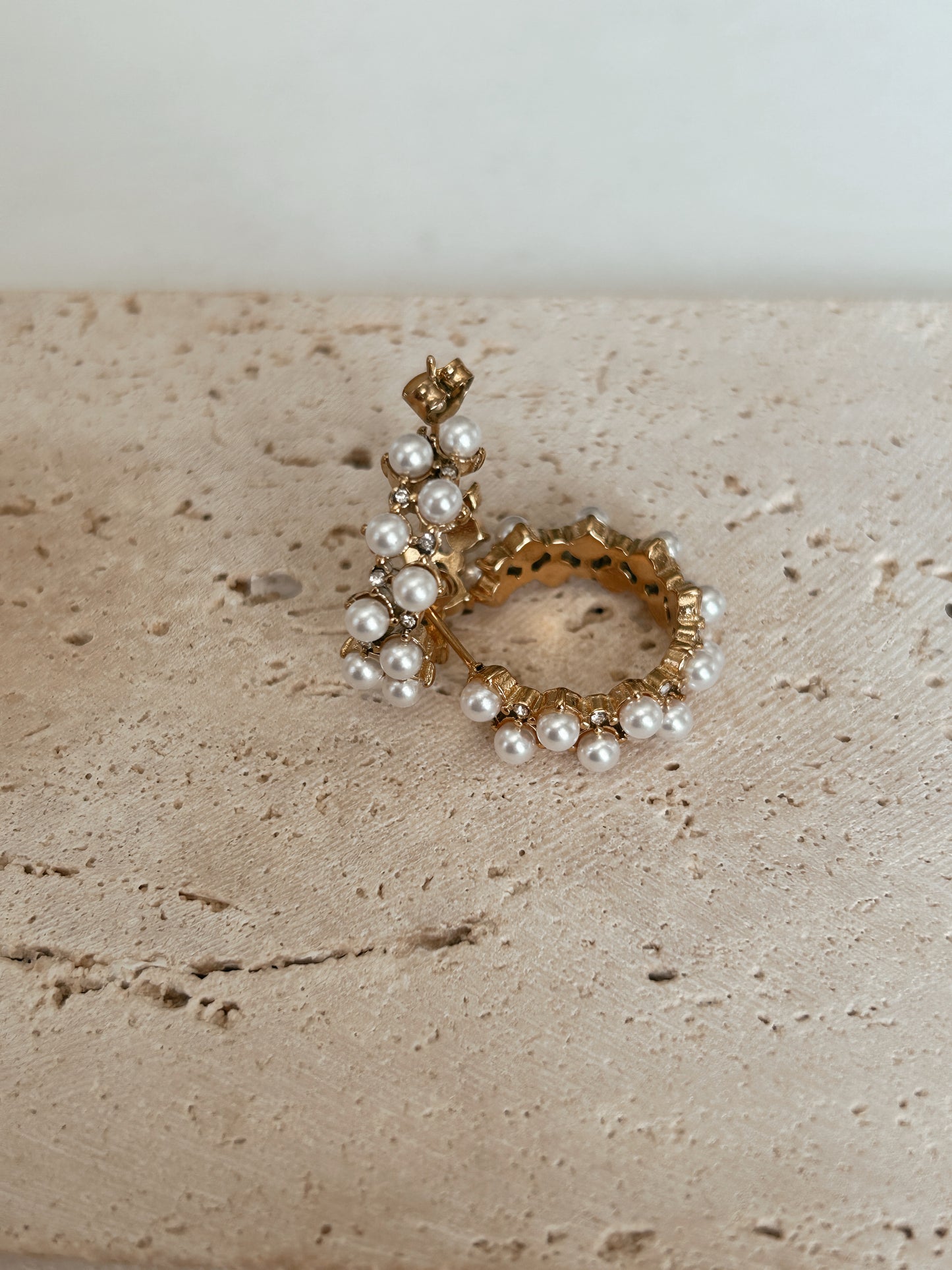 Yes, Please! Pearl Hoop Earrings