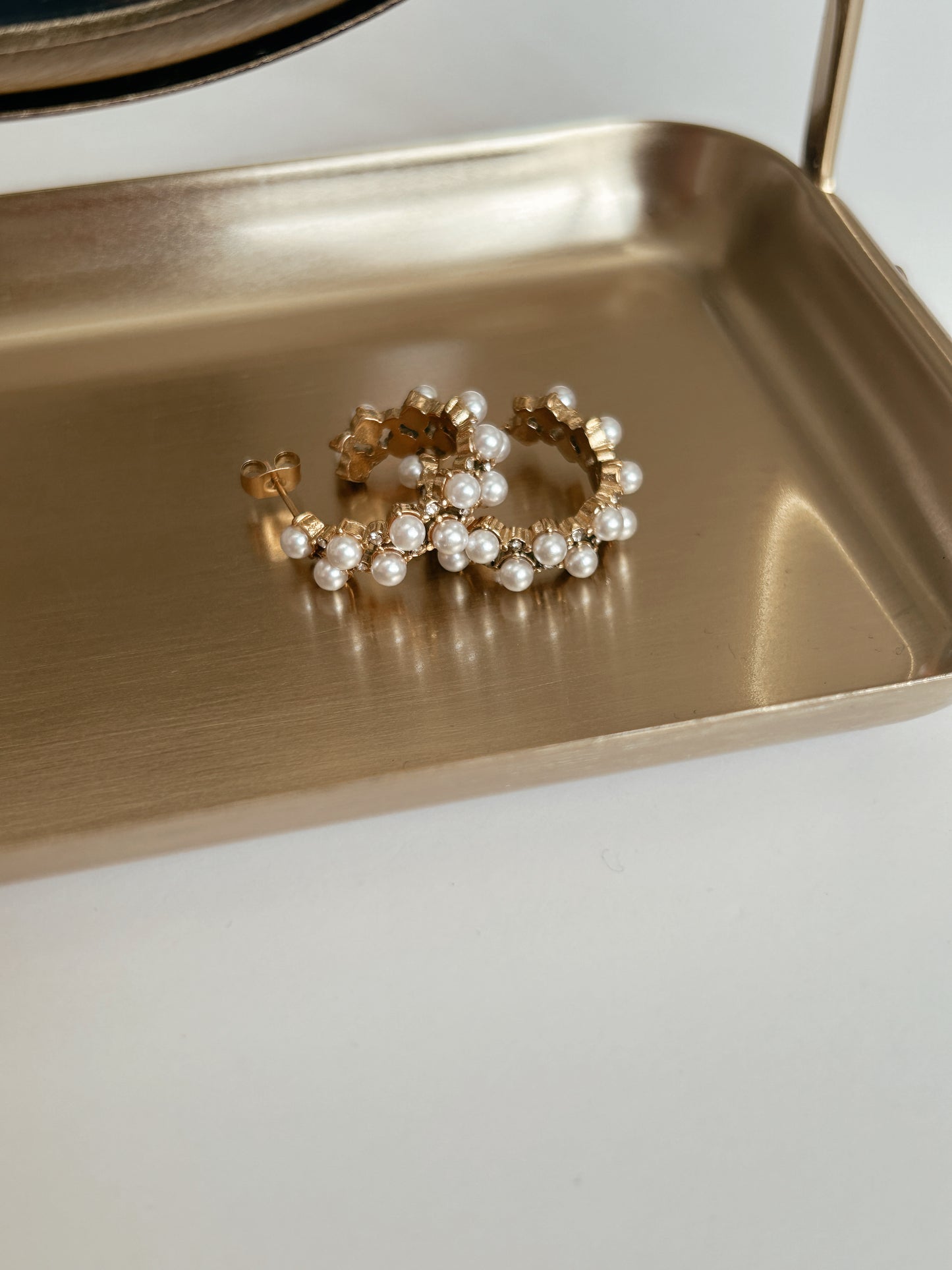 Yes, Please! Pearl Hoop Earrings