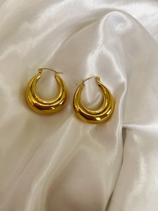 Crescent Moon Hoop